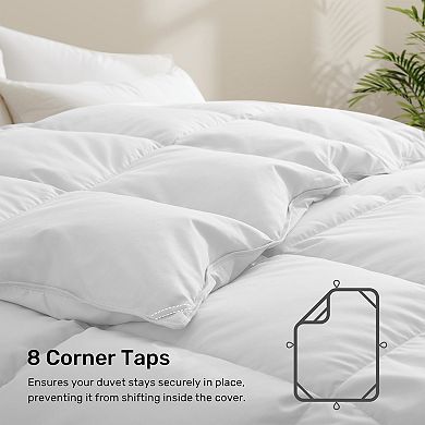 Unikome All Season Comforter Duvet Insert - Natural Down Fiber Comforters with 8 Corner Tabs