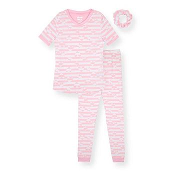 Sleep On It Girls 2 pc Super Soft Jersey Snug-Fit Pajama Top and Pajama Pant Set
