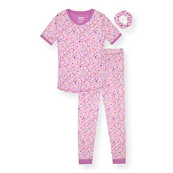 Sleep On It Girls 2 pc Super Soft Jersey Snug-Fit Pajama Top and Pajama Pant Set