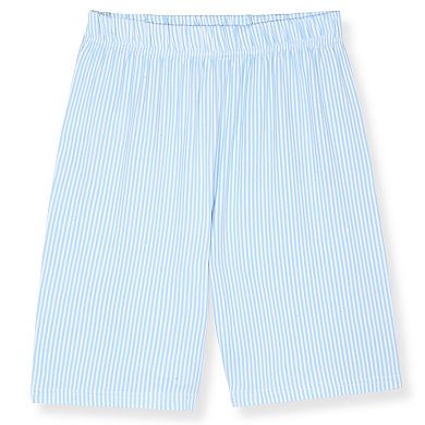 Sleep On It Boys 2-Pc Milky Jersey Short-Sleeve Button Down Coat Pajama Top and Pajama Shorts Set