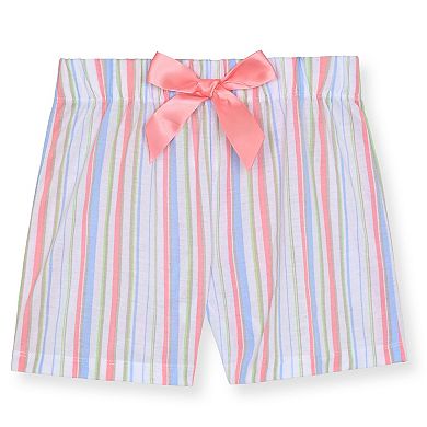 Sleep On It Girls 2-Piece Short-Sleeve Button Down Coat Pajama Top and Pajama Pants Set w Scrunchie