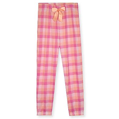 Sleep On It Girls 2-Piece Short-Sleeve Plaid Pajama Top and Pajama Pants Set
