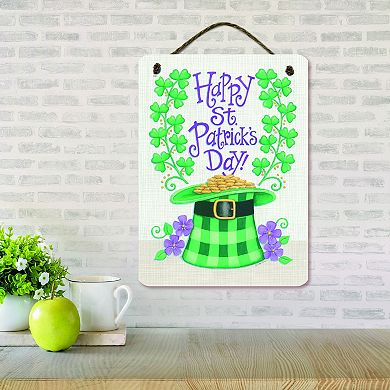 COURTSIDE MARKET St. Patrick's Day Hat Hanging Sign