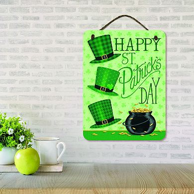 COURTSIDE MARKET St. Patrick's Day Pot Hanging Sign