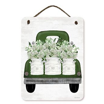 COURTSIDE MARKET St. Patrick's Day Truck Hanging Sign