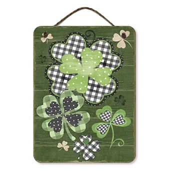 COURTSIDE MARKET Four-Leaf Clover Hanging Sign