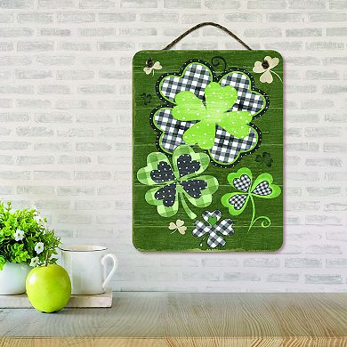 COURTSIDE MARKET Four-Leaf Clover Hanging Sign