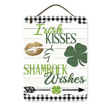 COURTSIDE MARKET Shamrock Wishes Hanging Sign