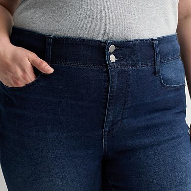 Plus Size Nine West High Rise Tummy Control Denim Bootcut Jeans