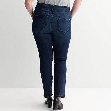 Plus Size Nine West High Rise Tummy Control Denim Bootcut Jeans