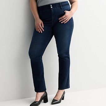 Plus Size Nine West High Rise Tummy Control Denim Bootcut Jeans