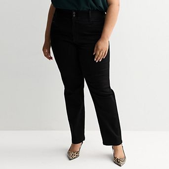 Plus Size Nine West High Rise Tummy Control Straight Jeans