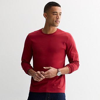 Men's Apt. 9® Premier Flex Long Sleeve Crewneck Tee