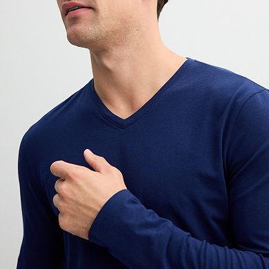 Men's Apt. 9 Premier Flex Long Sleeve V-Neck Tee