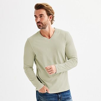 Men's Apt. 9 Premier Flex Long Sleeve V-Neck Tee