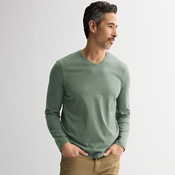 Men's Apt. 9 Premier Flex Long Sleeve V-Neck Tee