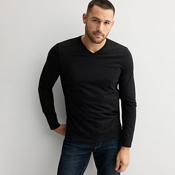 Men's Apt. 9 Premier Flex Long Sleeve V-Neck Tee