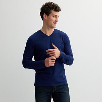 Men's Apt. 9 Premier Flex Long Sleeve V-Neck Tee