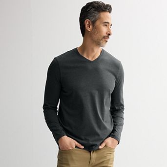 Men's Apt. 9 Premier Flex Long Sleeve V-Neck Tee