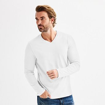 Men's Apt. 9 Premier Flex Long Sleeve V-Neck Tee