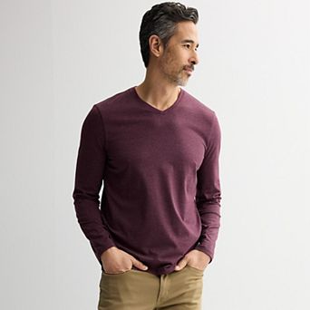 Men's Apt. 9 Premier Flex Long Sleeve V-Neck Tee
