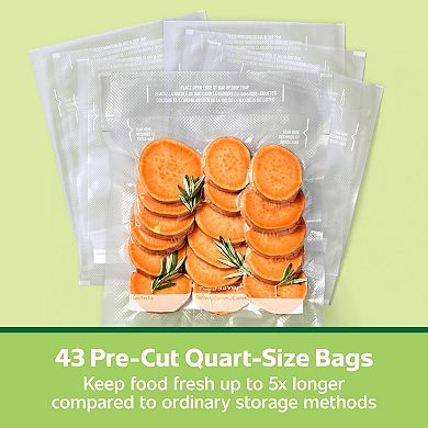FoodSaver 43-Pack 1-qt. Pre-Cut Vacuum Seal Bags