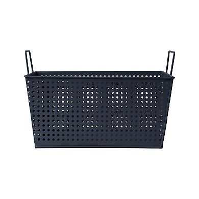 RGI Home Rectangular Metal Decorative Storage Basket with Handles