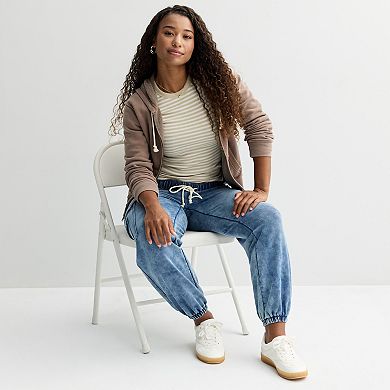 Juniors' Vanilla Star Knit Cargo Jogger Pants