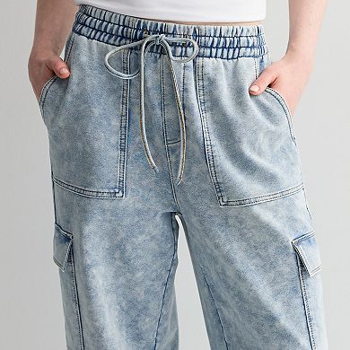 Juniors' Vanilla Star Pull-On Knit Cargo Pants