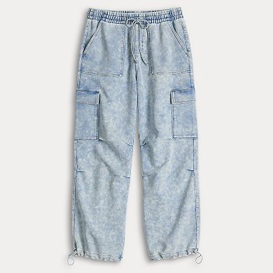 Juniors' Vanilla Star Pull-On Knit Cargo Pants