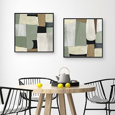 Masterpiece 2-Piece Soft Green Comp I&II Wall Art Set