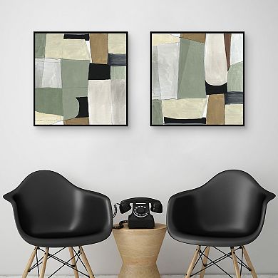 Masterpiece 2-Piece Soft Green Comp I&II Wall Art Set