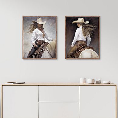 Masterpiece 2-Piece Dirt is Cowgirl Glitter & Facing Life Head On Wall Art Set