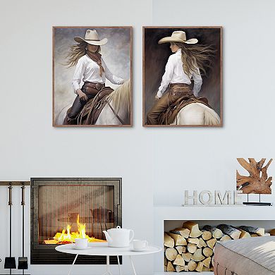 Masterpiece 2-Piece Dirt is Cowgirl Glitter & Facing Life Head On Wall Art Set