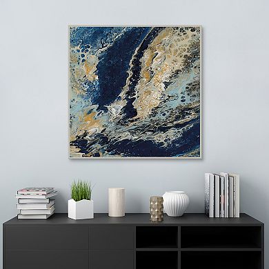 Masterpiece Flowing Indigo Gold I Wall Art