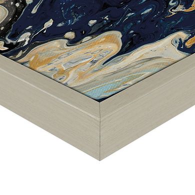 Masterpiece Flowing Indigo Gold I Wall Art