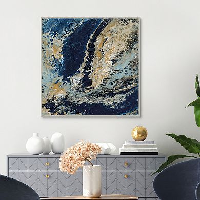 Masterpiece Flowing Indigo Gold I Wall Art