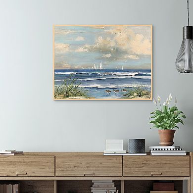 Masterpiece Ocean Regatta Framed Canvas Wall Art