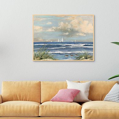 Masterpiece Ocean Regatta Framed Canvas Wall Art