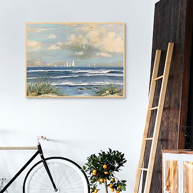 Masterpiece Ocean Regatta Framed Canvas Wall Art