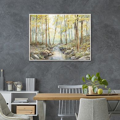 Masterpiece Forest Stream Framed Canvas Wall Art