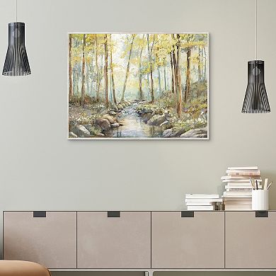 Masterpiece Forest Stream Framed Canvas Wall Art