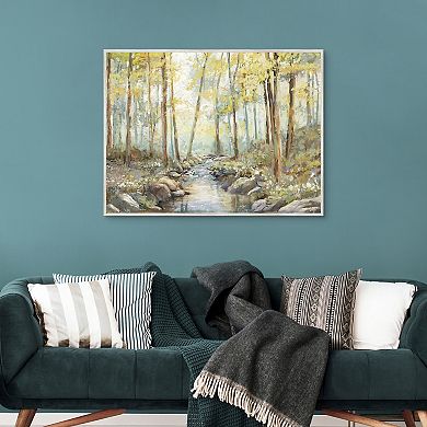 Masterpiece Forest Stream Framed Canvas Wall Art
