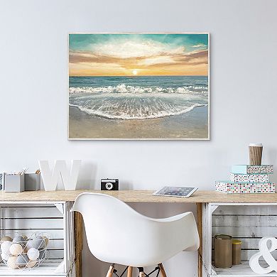 Masterpiece Seafoam Sunrise Framed Canvas Wall Art