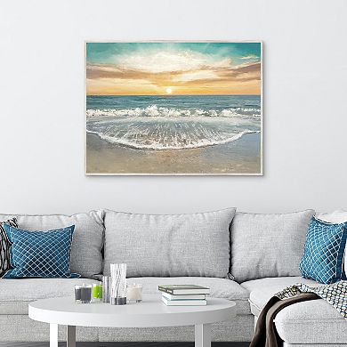 Masterpiece Seafoam Sunrise Framed Canvas Wall Art