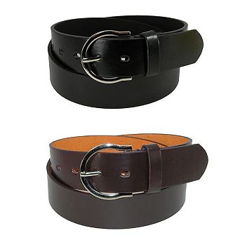CTM Womens 1 3/8 Inch Wide Basic Bridle Belt