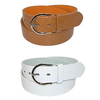 CTM Womens 1 3/8 Inch Wide Basic Bridle Belt