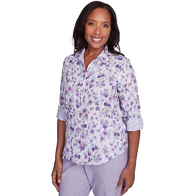 Women's Alfred Dunner Woven Button-Down Top