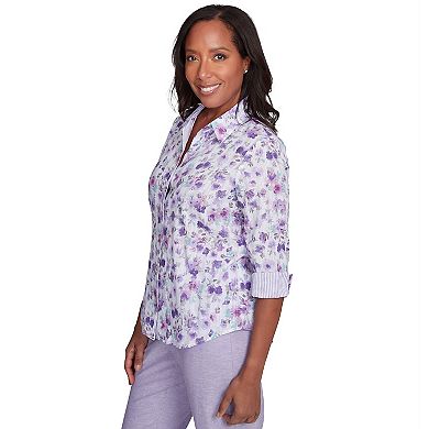 Women's Alfred Dunner Woven Button-Down Top