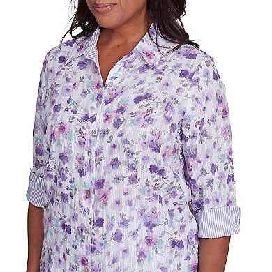 Women's Alfred Dunner Woven Button-Down Top